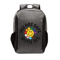 You Are Safe With Me Lgbtq Pride Ally Smile Face Back Vector Backpack