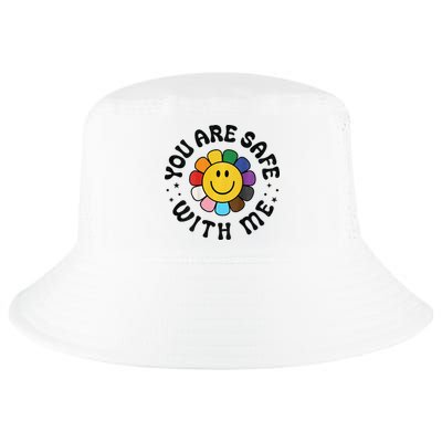 You Are Safe With Me Lgbtq Pride Ally Smile Face Back Cool Comfort Performance Bucket Hat