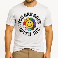 You Are Safe With Me Lgbtq Pride Ally Smile Face Back Cooling Performance Crew T-Shirt