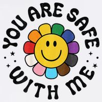 You Are Safe With Me Lgbtq Pride Ally Smile Face Back Button