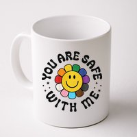 You Are Safe With Me Lgbtq Pride Ally Smile Face Back Mug