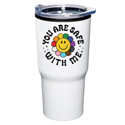 You Are Safe With Me Lgbtq Pride Ally Smile Face Back Tumbler