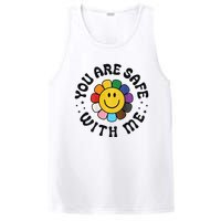 You Are Safe With Me Lgbtq Pride Ally Smile Face Back PosiCharge Competitor Tank