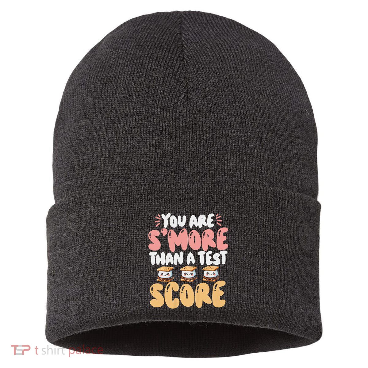 You Are SMore Than A Test Score State Test Day Teacher Sustainable Knit Beanie