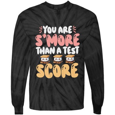 You Are SMore Than A Test Score State Test Day Teacher Tie-Dye Long Sleeve Shirt
