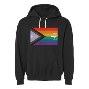 You are safe with me LGBT Ally Garment-Dyed Fleece Hoodie