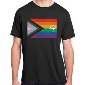 You are safe with me LGBT Ally Adult ChromaSoft Performance T-Shirt