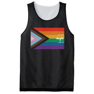 You are safe with me LGBT Ally Mesh Reversible Basketball Jersey Tank