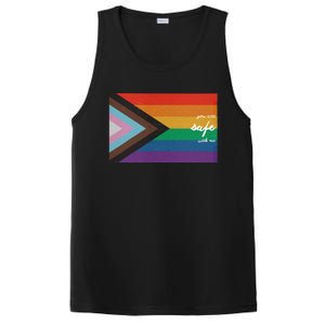 You are safe with me LGBT Ally PosiCharge Competitor Tank