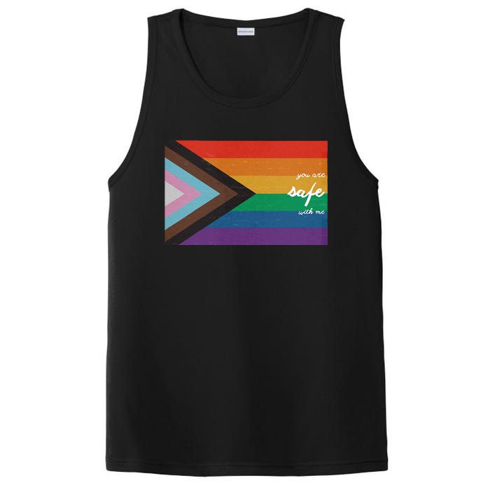 You are safe with me LGBT Ally PosiCharge Competitor Tank