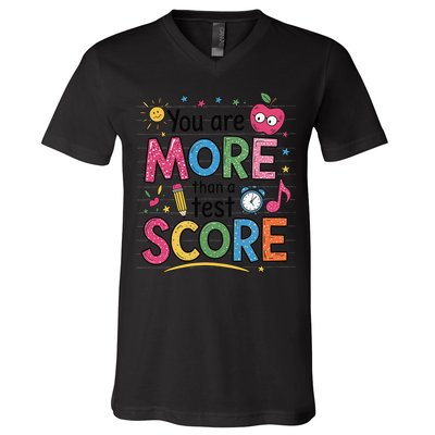You Are Smore Than A Test Score State Test Day Teacher V-Neck T-Shirt
