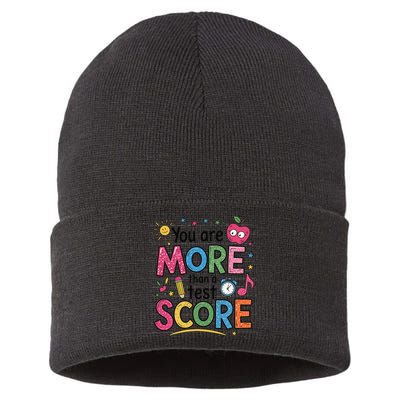 You Are Smore Than A Test Score State Test Day Teacher Sustainable Knit Beanie