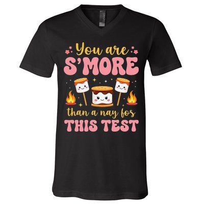 You Are Smore Than A Test Score State Test Day Teacher V-Neck T-Shirt