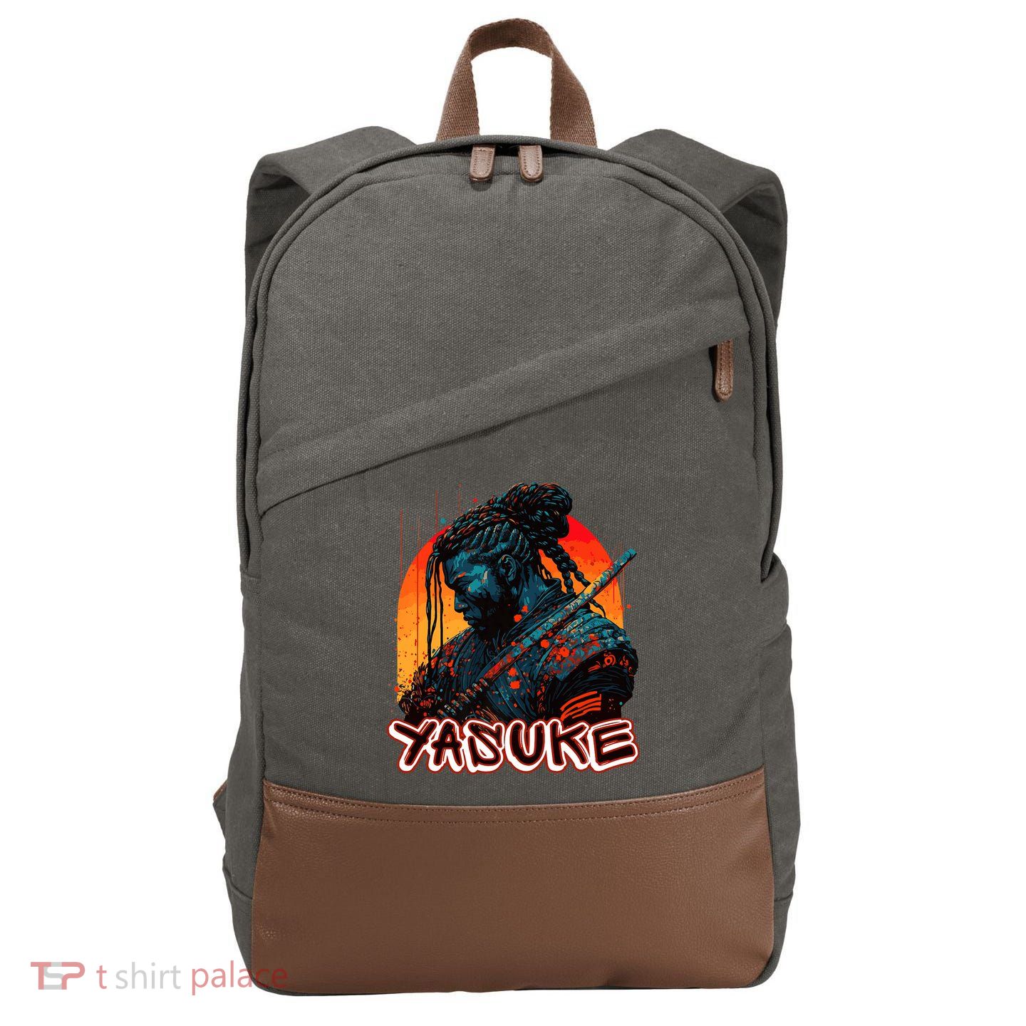Yasuke African Samurai Premium Cotton Canvas Backpack