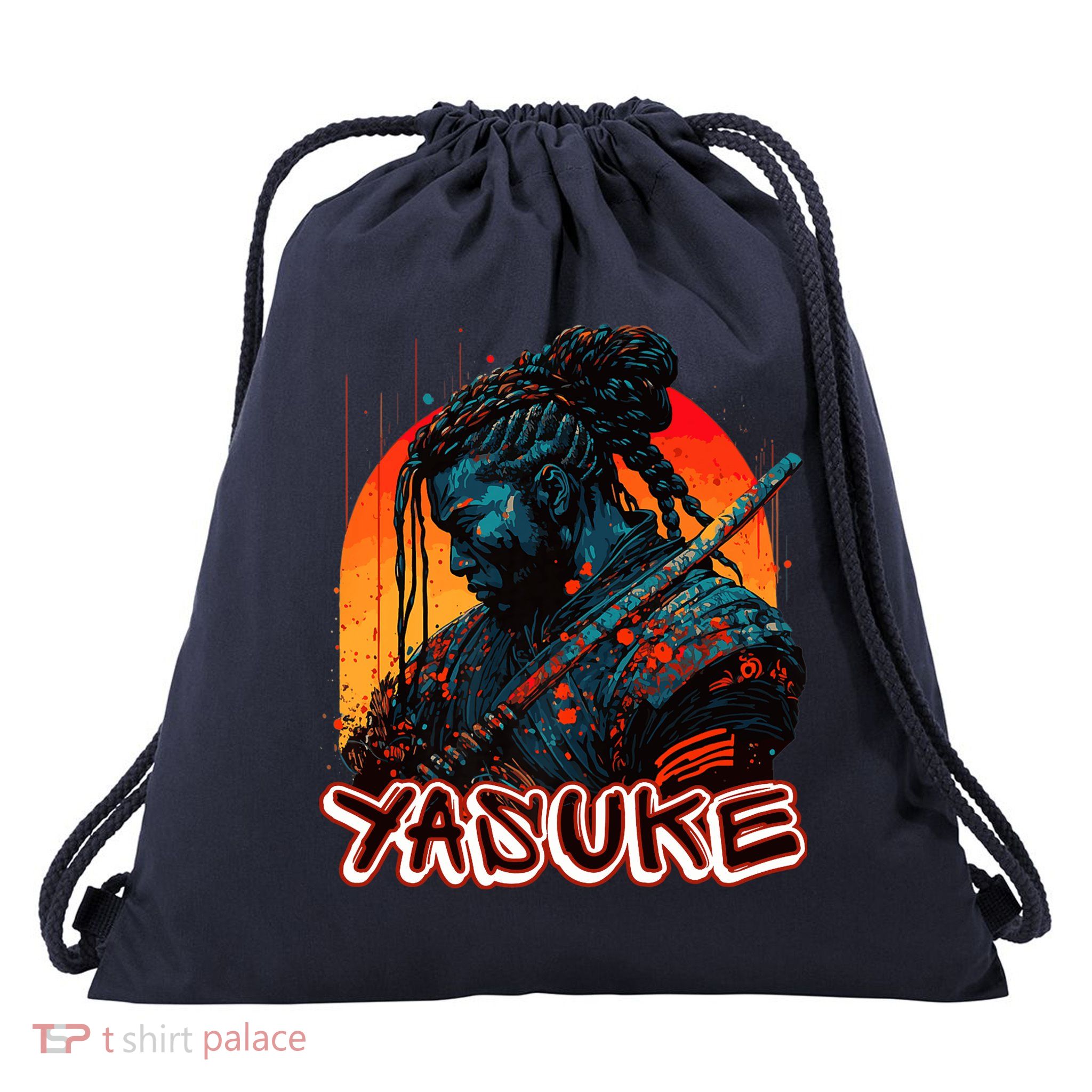 Yasuke African Samurai Premium Drawstring Bag