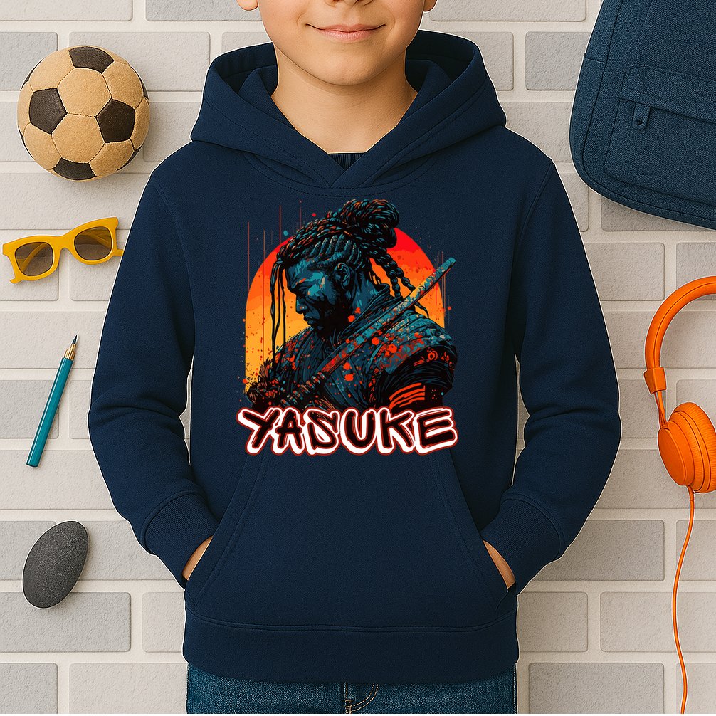 Yasuke African Samurai Premium Kids Hoodie