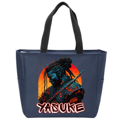 Yasuke African Samurai Premium Zip Tote Bag
