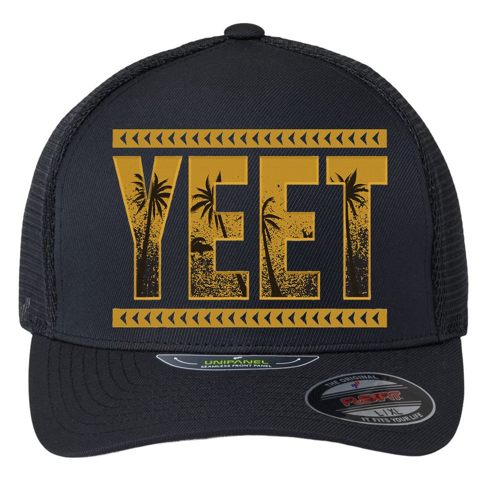 Yeet Apparel Saying Flexfit Unipanel Trucker Cap