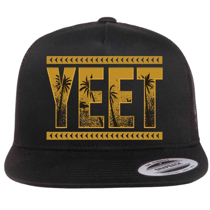 Yeet Apparel Saying Flat Bill Trucker Hat