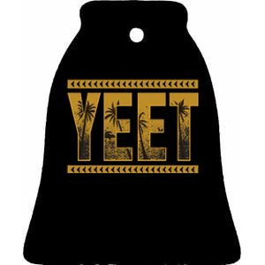 Yeet Apparel Saying Ceramic Bell Ornament