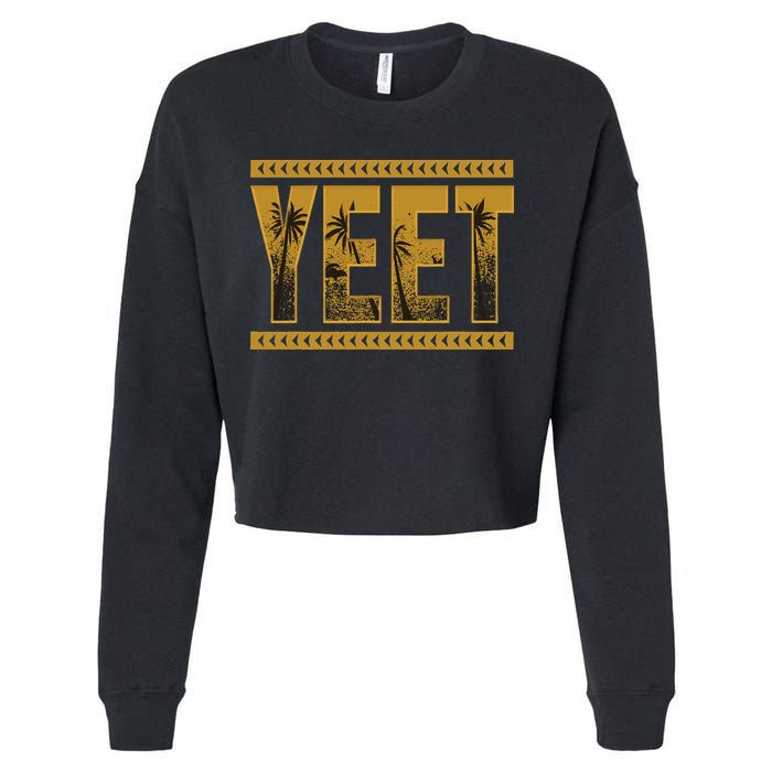 Yeet Apparel Saying Cropped Pullover Crew