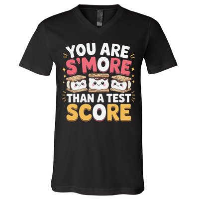 You Are Smore Than A Test Score Test Day Teacher V-Neck T-Shirt