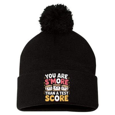 You Are Smore Than A Test Score Test Day Teacher Pom Pom 12in Knit Beanie