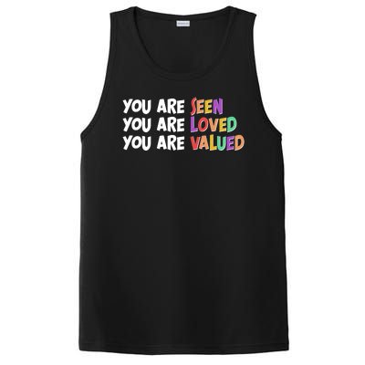 You Are Seen Loved Valued PosiCharge Competitor Tank