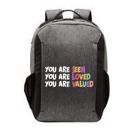 You Are Seen Loved Valued Vector Backpack