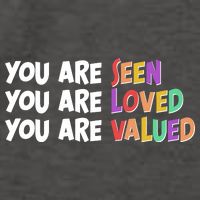 You Are Seen Loved Valued Vector Backpack