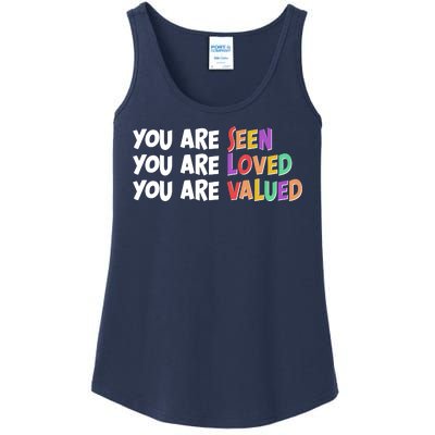 You Are Seen Loved Valued Ladies Essential Tank