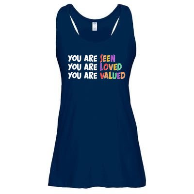 You Are Seen Loved Valued Ladies Essential Flowy Tank