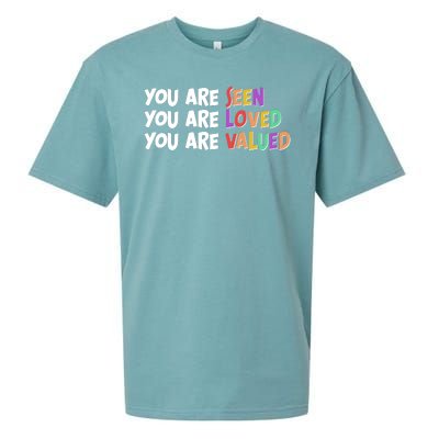 You Are Seen Loved Valued Sueded Cloud Jersey T-Shirt