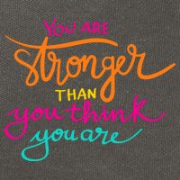 You Are Stronger Than You Think You Are Positive Quote Cotton Canvas Backpack