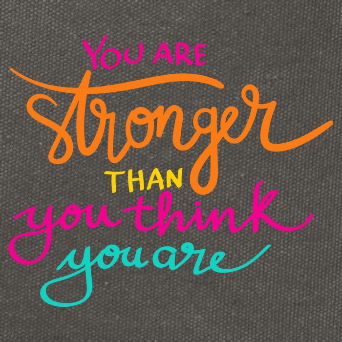 You Are Stronger Than You Think You Are Positive Quote Cotton Canvas Backpack