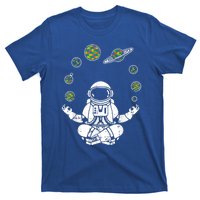 Yoga Astronaut Space Planets Autism Awareness Funny Gift For Mom Funny Gift T-Shirt