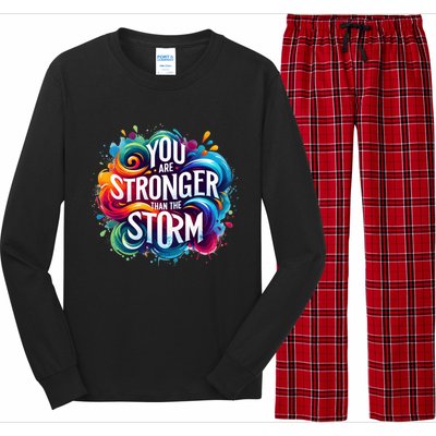 You Are Stronger Than The Storm Long Sleeve Pajama Set