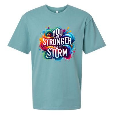 You Are Stronger Than The Storm Sueded Cloud Jersey T-Shirt