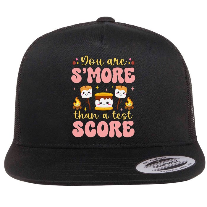 You Are Smore Than Ready For This Test Test Day Teacher 1 Gift Flat Bill Trucker Hat