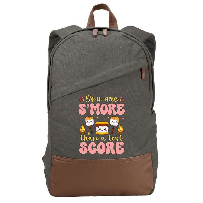 You Are Smore Than Ready For This Test Test Day Teacher 1 Gift Cotton Canvas Backpack