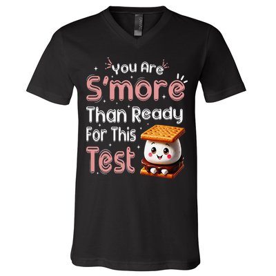 You Are Smore Than Ready For This Test Testing Day Teacher V-Neck T-Shirt