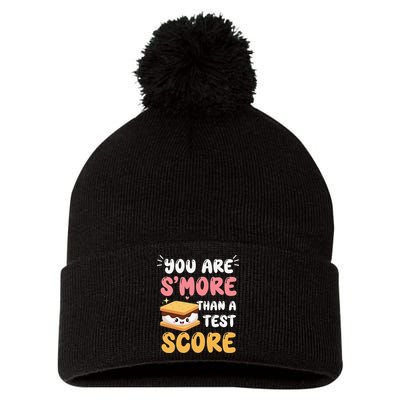 You Are Smore Than A Test Score State Test Day Teacher Pom Pom 12in Knit Beanie