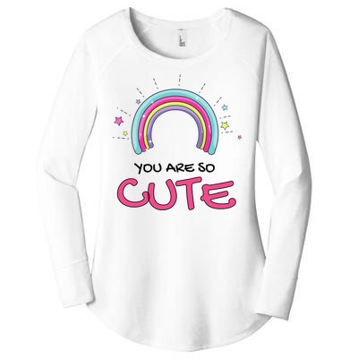 You Are So Cute Rainbow Women's Perfect Tri Tunic Long Sleeve Shirt