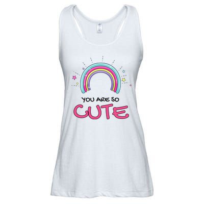 You Are So Cute Rainbow Ladies Essential Flowy Tank