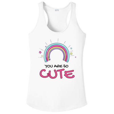 You Are So Cute Rainbow Ladies PosiCharge Competitor Racerback Tank