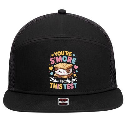 You Are Smore Than Ready For This Test Test Day Teacher 7 Panel Mesh Trucker Snapback Hat