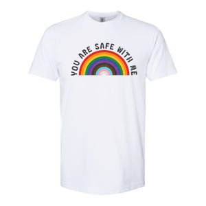 You Are Safe With Me You’Re Safe Lgbtq Pride Ally Rainbow Softstyle CVC T-Shirt