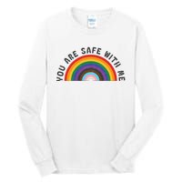 You Are Safe With Me You’Re Safe Lgbtq Pride Ally Rainbow Tall Long Sleeve T-Shirt