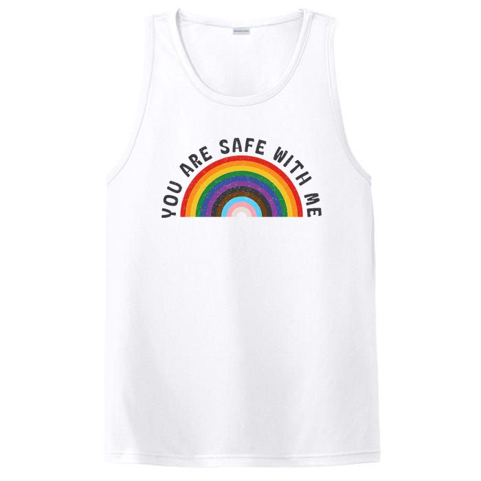 You Are Safe With Me You’Re Safe Lgbtq Pride Ally Rainbow PosiCharge Competitor Tank