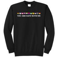 You Are Safe With Me Lgbt Flag Tall Sweatshirt